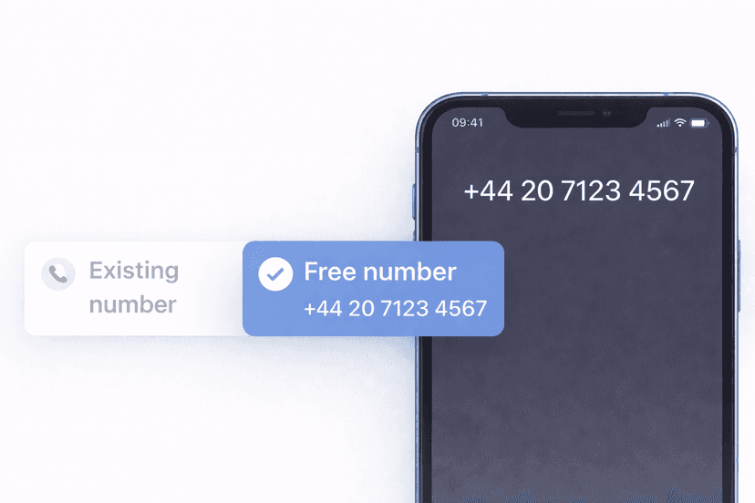 Choose a free UK number