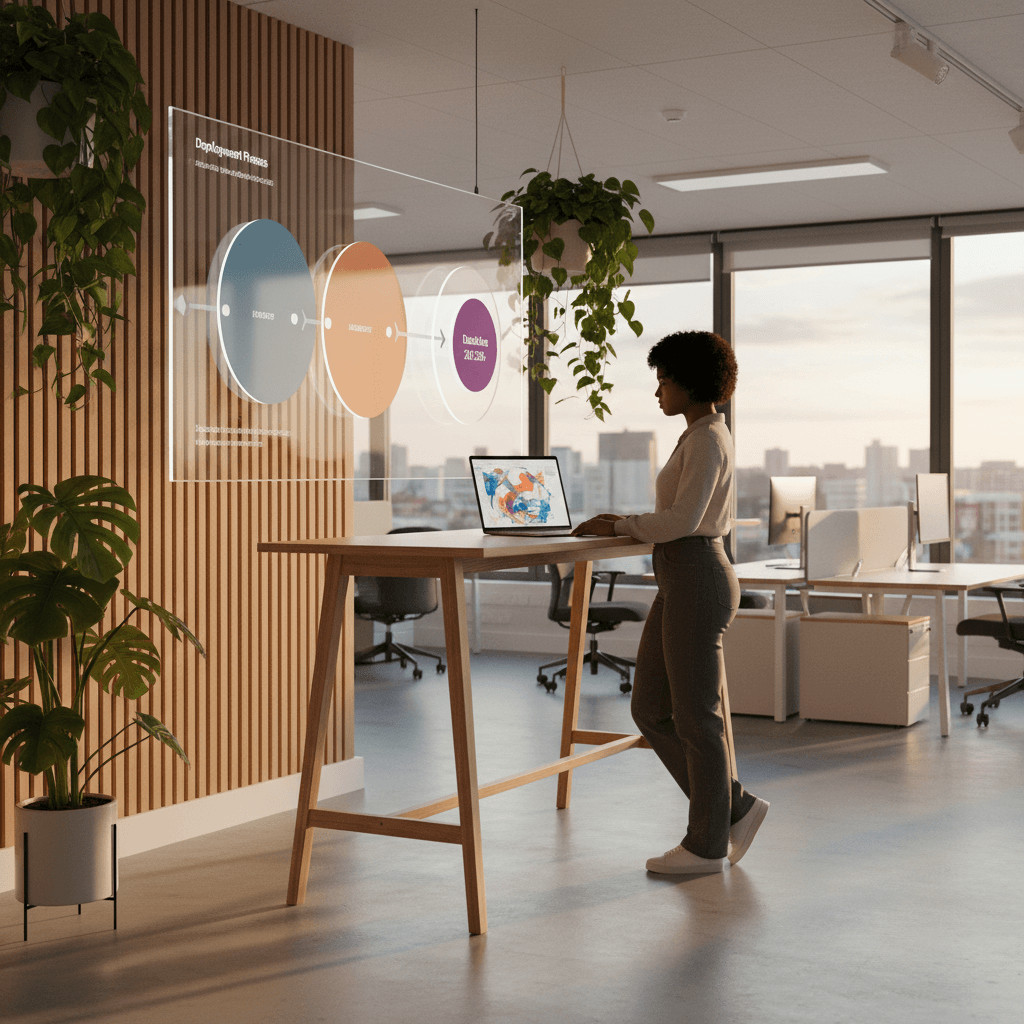 Timeline infographic showing the 90-day deployment phases with EU AI Act deadline marker at August 2026